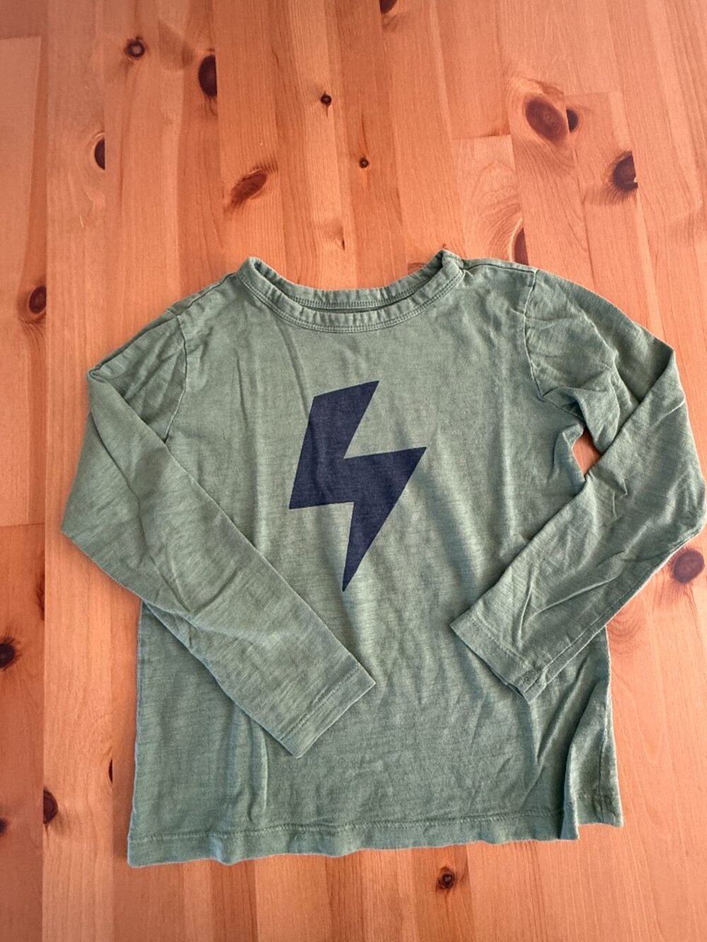 Primary Boys Tee Long Sleeves Olive 100% Cotton